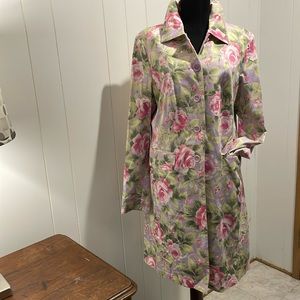 VINTAGE BNWT floral raincoat fully lined L